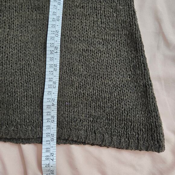 Chicos Womens Goblin Boho Forest Green Crotchet Trim Knit V-Neck Sweater Size 1 - Picture 12 of 12